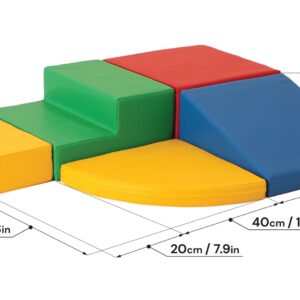 Soft Play 5 Foam Block Set – Multi Color Corner Climber