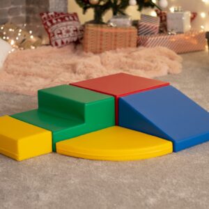 Soft Play 5 Foam Block Set – Multi Color Corner Climber