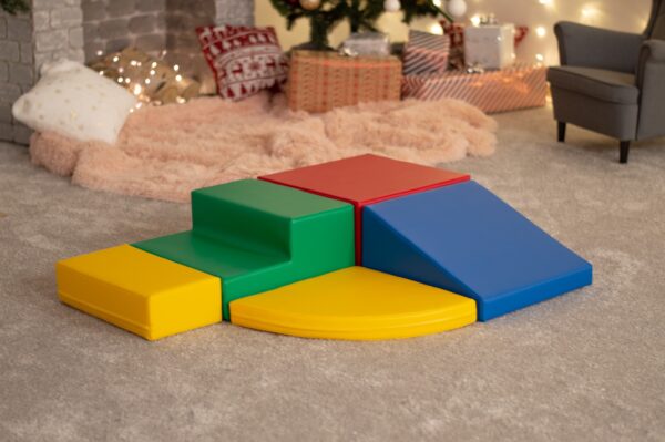 Soft Play 5 Foam Block Set – Multi Color Corner Climber