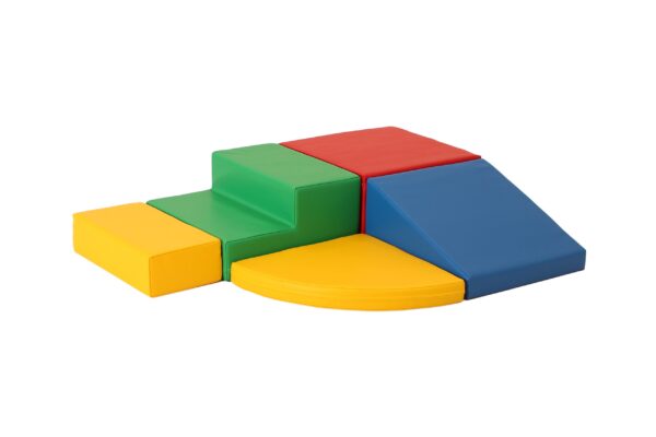 Soft Play 5 Foam Block Set – Multi Color Corner Climber