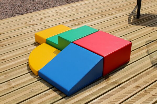 Soft Play 5 Foam Block Set – Multi Color Corner Climber