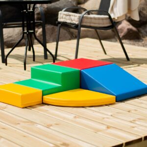 Soft Play 5 Foam Block Set – Multi Color Corner Climber