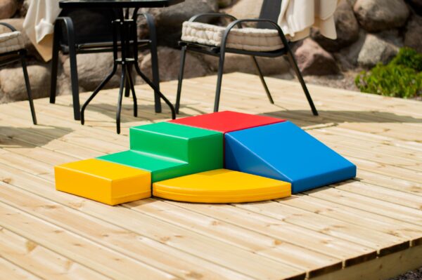 Soft Play 5 Foam Block Set – Multi Color Corner Climber