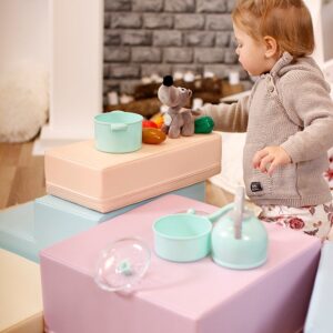 Soft Play 5 Foam Block Set – Light Pastel Corner Climber
