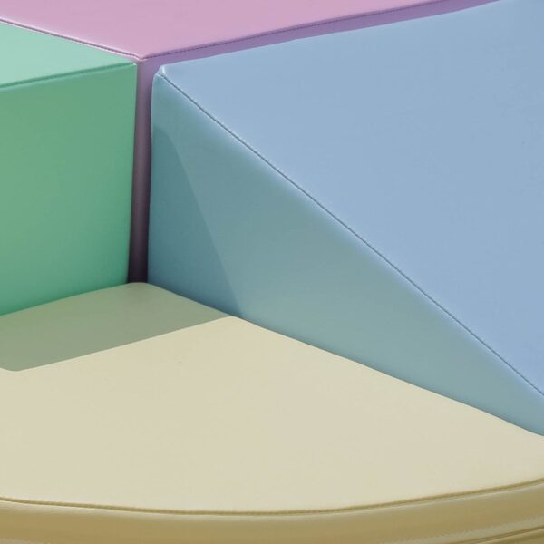 Soft Play 5 Foam Block Set – Light Pastel Corner Climber