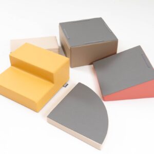 Soft Play 5 Foam Block Set – Pastel Pink Corner Climber
