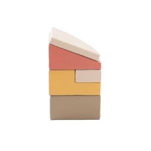 Soft Play 5 Foam Block Set – Pastel Pink Corner Climber