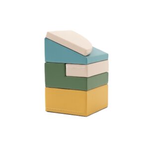 Soft Play 5 Foam Block Set – Pastel Turquoise Corner Climber