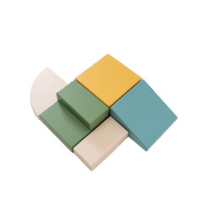 Soft Play 5 Foam Block Set – Pastel Turquoise Corner Climber