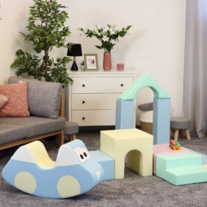 Soft Play 10 Foam Block Set – Light Pastel Creativity