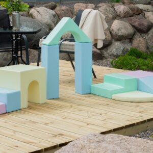 Soft Play 10 Foam Block Set – Light Pastel Creativity