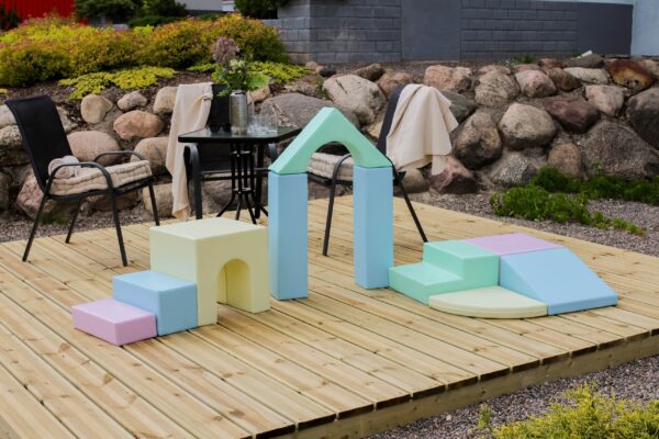 Soft Play 10 Foam Block Set – Light Pastel Creativity
