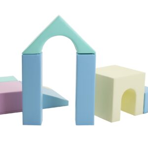 Soft Play 10 Foam Block Set – Light Pastel Creativity