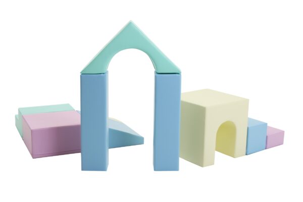 Soft Play 10 Foam Block Set – Light Pastel Creativity