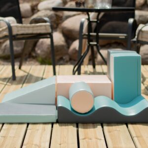 Soft Play 7 Foam Block Set – Light Pastel Discoverer