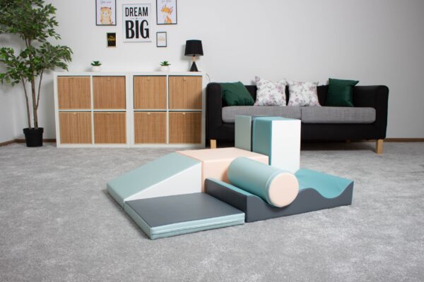 Soft Play 7 Foam Block Set – Light Pastel Discoverer