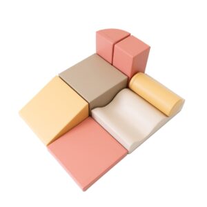 Soft Play 7 Foam Block Set – Pastel Pink Discoverer