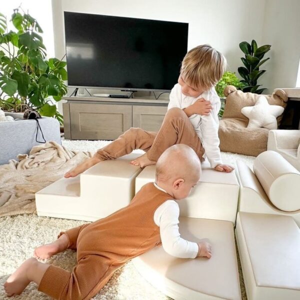 Soft Play 6 Foam Block Set – Beige Explorer