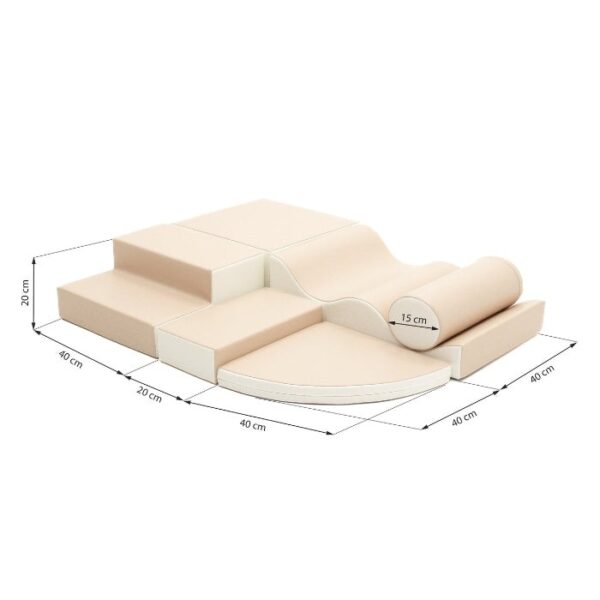 Soft Play 6 Foam Block Set – Beige Explorer