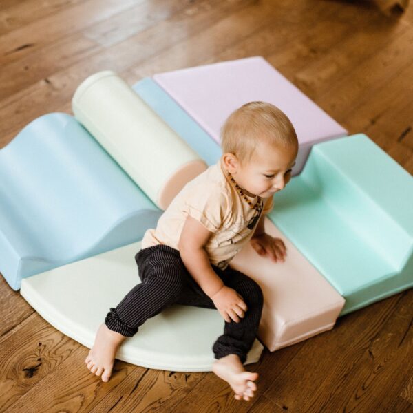 Soft Play 6 Foam Block Set – Light Pastel Explorer