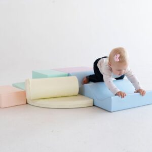 Soft Play 6 Foam Block Set – Light Pastel Explorer