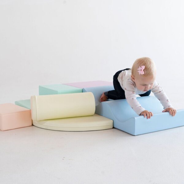 Soft Play 6 Foam Block Set – Light Pastel Explorer