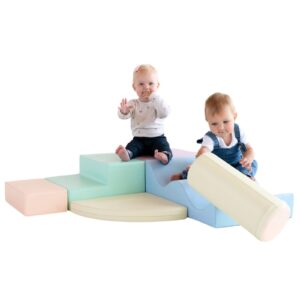 Soft Play 6 Foam Block Set – Light Pastel Explorer
