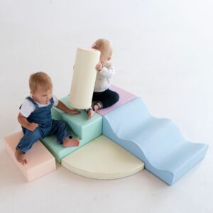Soft Play 6 Foam Block Set – Light Pastel Explorer