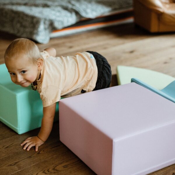 Soft Play 6 Foam Block Set – Light Pastel Explorer