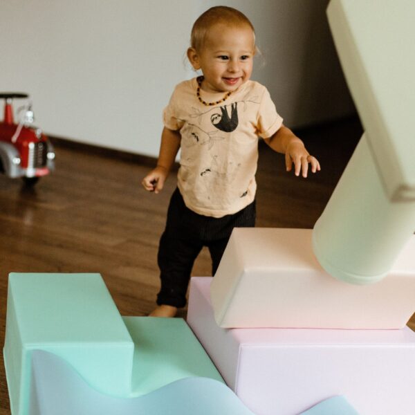 Soft Play 6 Foam Block Set – Light Pastel Explorer