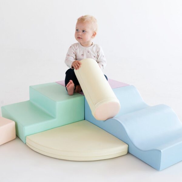 Soft Play 6 Foam Block Set – Light Pastel Explorer