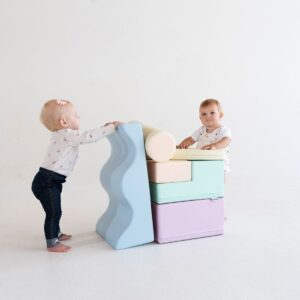 Soft Play 6 Foam Block Set – Light Pastel Explorer