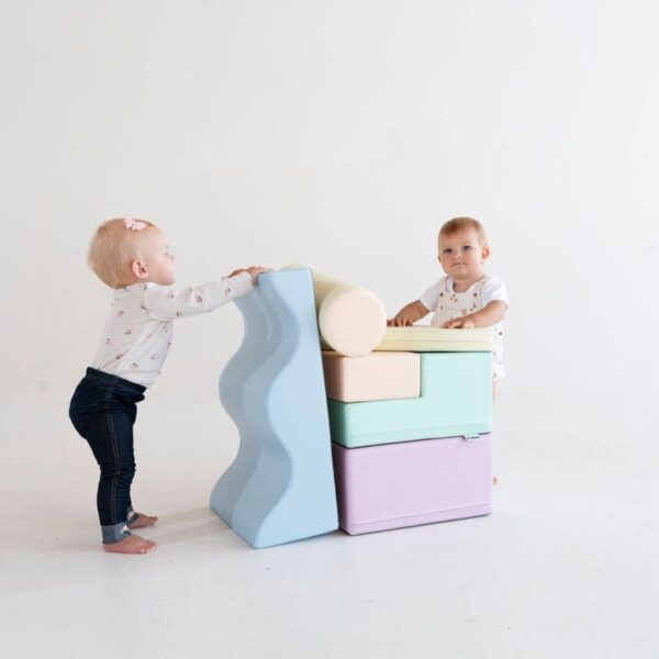 Soft Play 6 Foam Block Set – Light Pastel Explorer