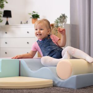 Soft Play 6 Foam Block Set – Light Pastel Explorer