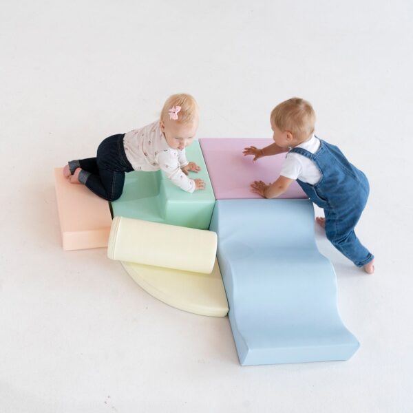 Soft Play 6 Foam Block Set – Light Pastel Explorer