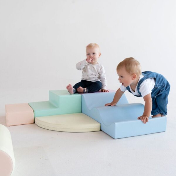Soft Play 6 Foam Block Set – Light Pastel Explorer