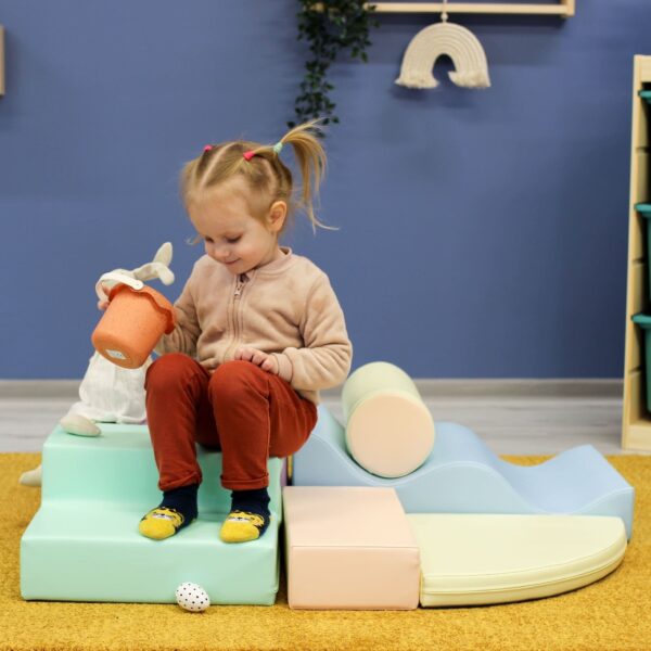 Soft Play 6 Foam Block Set – Light Pastel Explorer