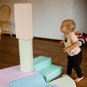 Soft Play 6 Foam Block Set – Light Pastel Explorer