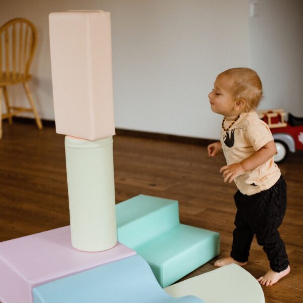 Soft Play 6 Foam Block Set – Light Pastel Explorer