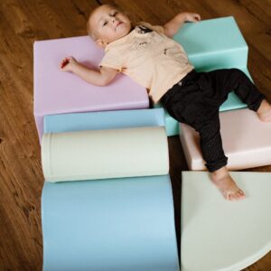 Soft Play 6 Foam Block Set – Light Pastel Explorer
