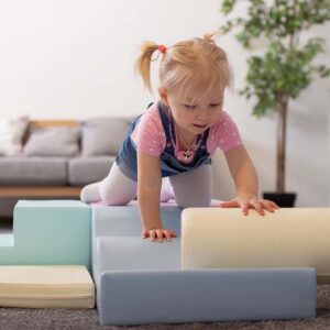 Soft Play 6 Foam Block Set – Light Pastel Explorer