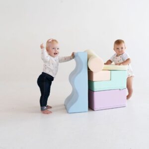 Soft Play 6 Foam Block Set – Light Pastel Explorer