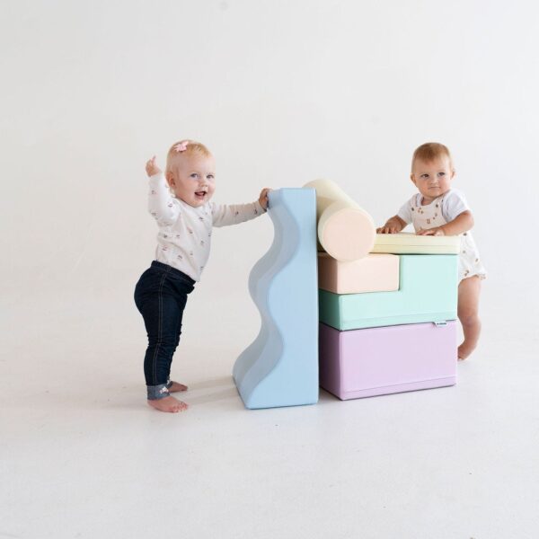 Soft Play 6 Foam Block Set – Light Pastel Explorer