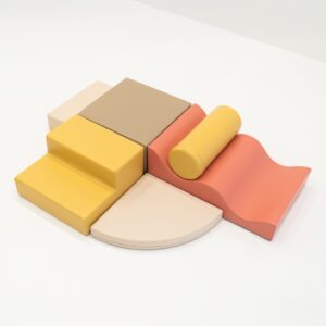 Soft Play 6 Foam Block Set – Pastel Pink Explorer