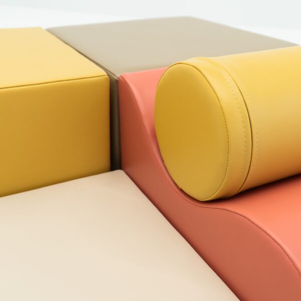 Soft Play 6 Foam Block Set – Pastel Pink Explorer
