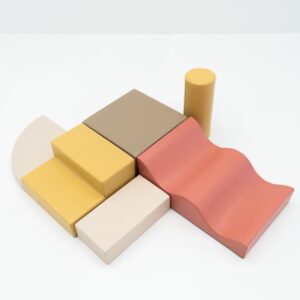 Soft Play 6 Foam Block Set – Pastel Pink Explorer