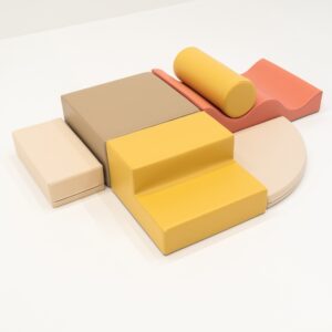 Soft Play 6 Foam Block Set – Pastel Pink Explorer