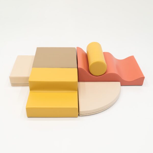 Soft Play 6 Foam Block Set – Pastel Pink Explorer