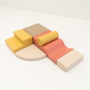 Soft Play 6 Foam Block Set – Pastel Pink Explorer