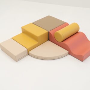 Soft Play 6 Foam Block Set – Pastel Pink Explorer